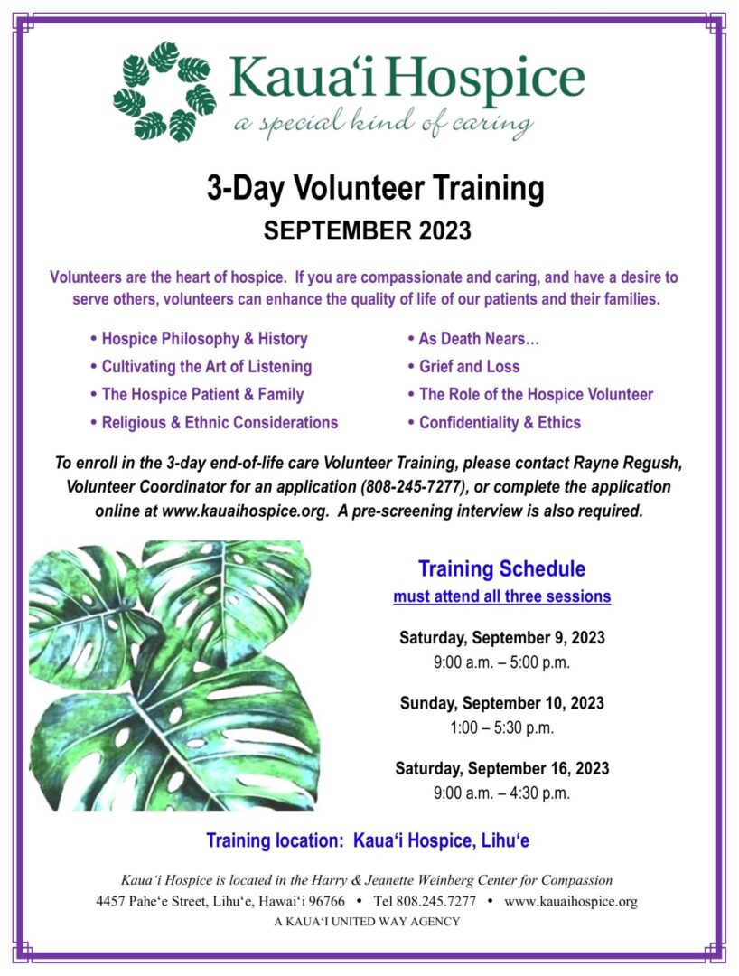 Vol Training FLYER SEPT2023 rev3