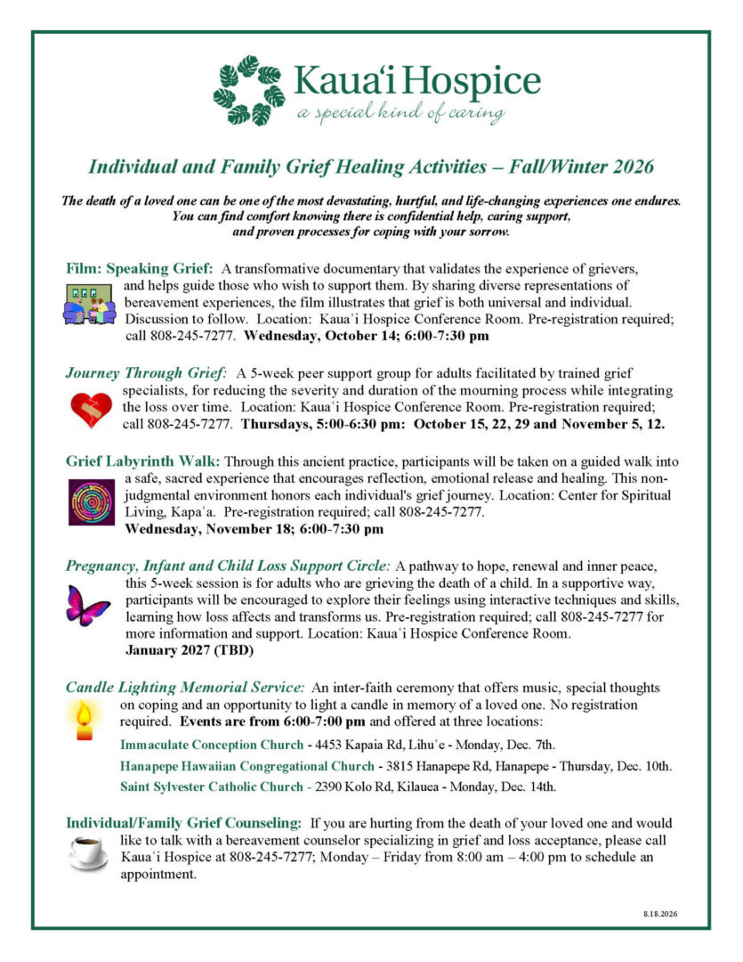 Summary of Bereavement Svcs 2026AUG